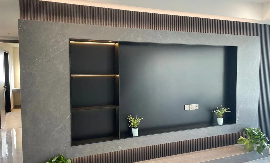 Stainless steel TV cabinet